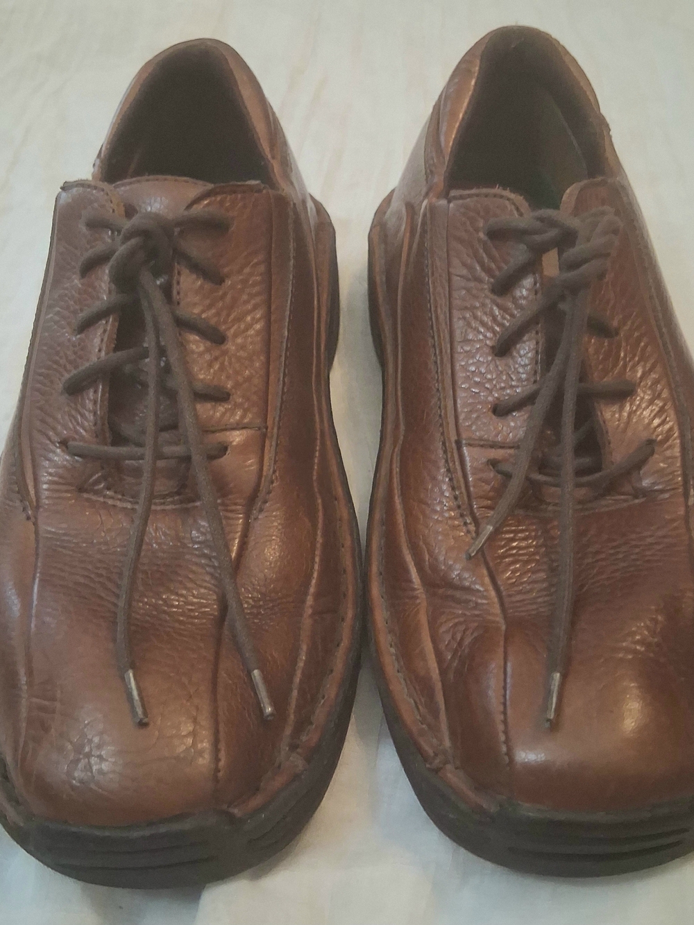 Duck Head Men's Brown Leather Slip-On Lace Casual Shoes